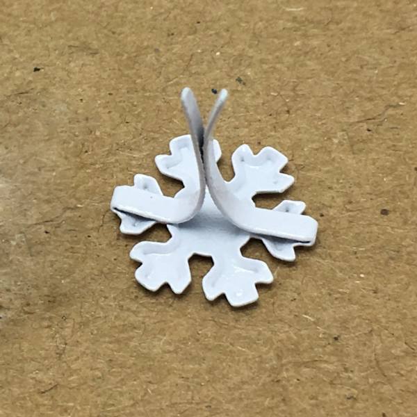 Snöflinga formade nitar Fotnaglar Snöflinganiter