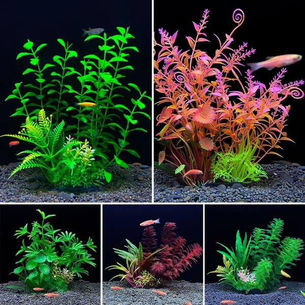 Konstgjorda vattenväxter akvarium gräs 3 3 3