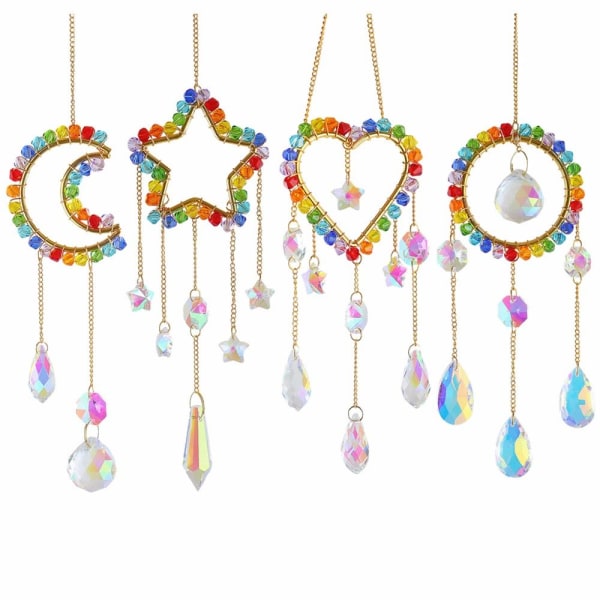 Crystal Sun Catchers Rainbow Prisms Pendant STAR STAR