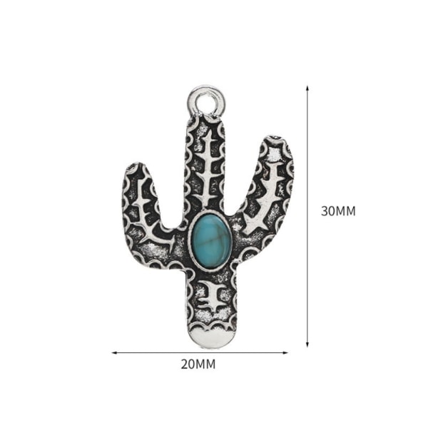 30 kpl Cactus Charm Riipus turkoosi Helmet Dangle Charm Riipus