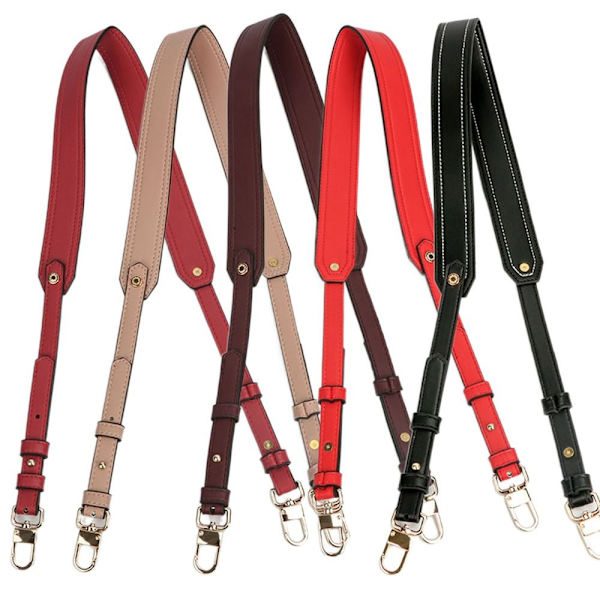 Handväska i äkta läder Axelrem Crossbody-rem MÖRKRÖD dark red