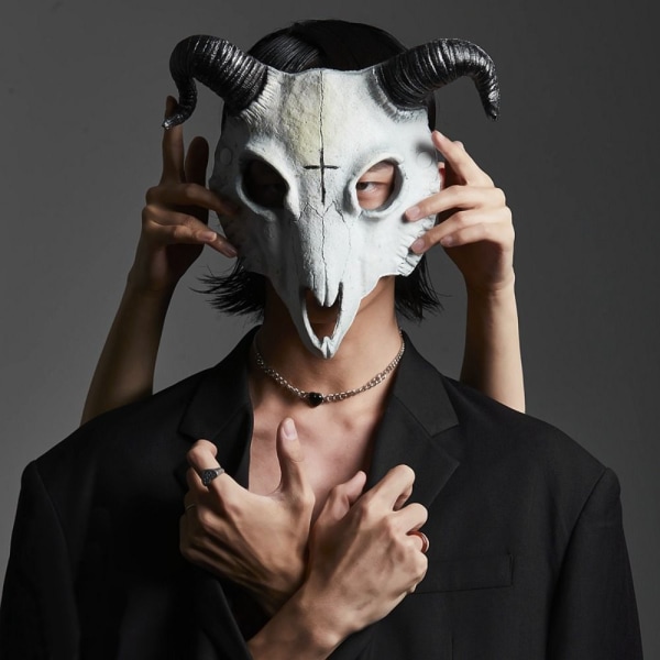 Goat Skull Masks Demon Animal Skjelettmaske 01 01 01