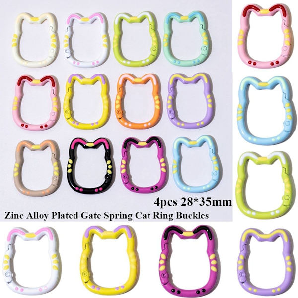 4 stk Spring Cat Ring Spænder Karabinhage 10 10 10