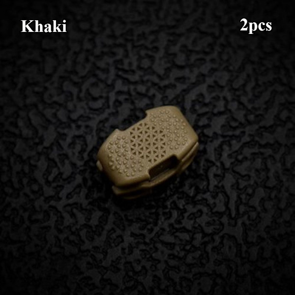 2st fjäderkabellås Toggle Stopper KHAKI Khaki