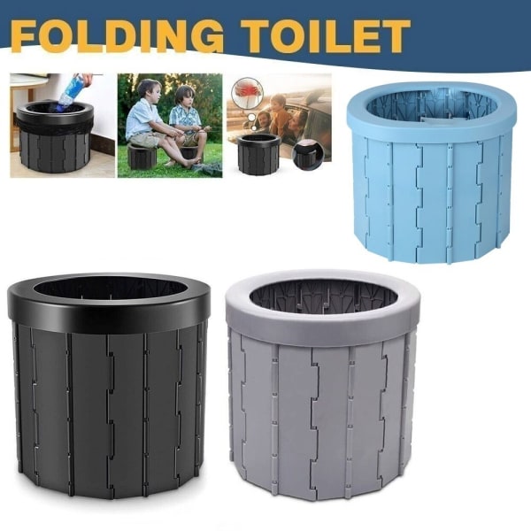 Kokoontaittuva WC Auto-WC HARMAA Grey