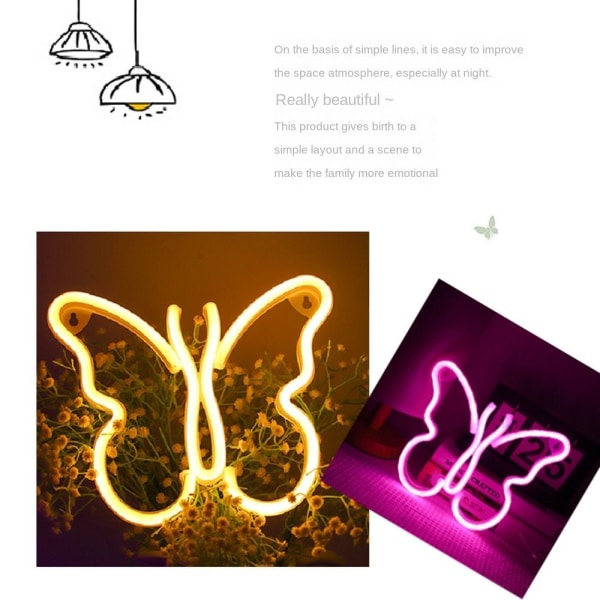 Butterfly Neon Lamppu Neon Sign Light 2 2 2