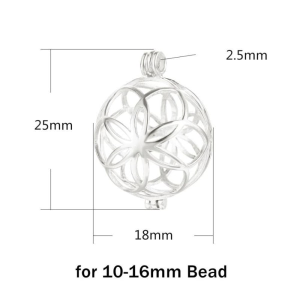 Stone Bead Cage Holder Pendant Stone Holder Pendant GULD STYLE Gold Style 3-Style 3
