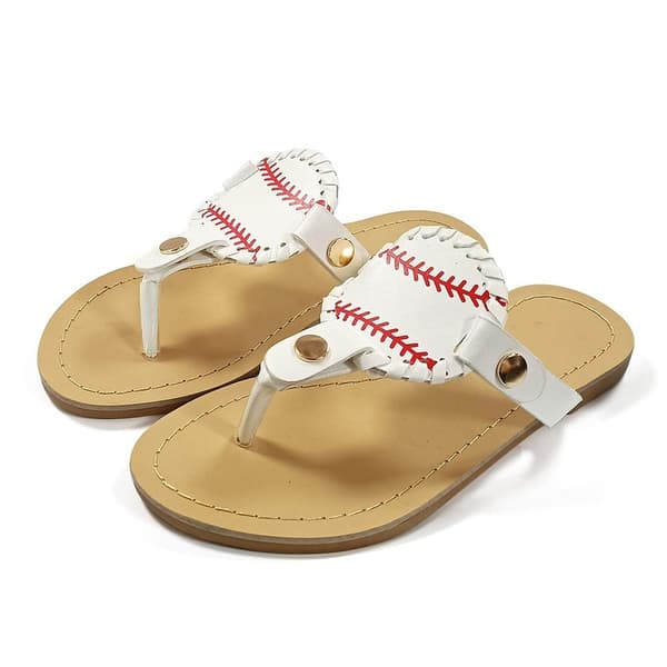Baseballsandaler för damer, platt tofflor 9BASEBALL BASEBALL 9baseball