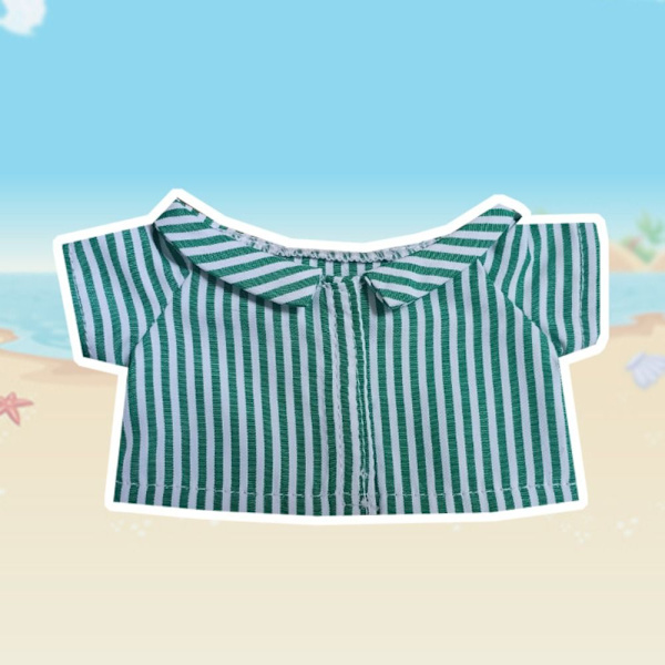 Doll Beach Casual Wear Dukketøj GRØN SKJORTE SKJORTE Green Shirt-Shirt
