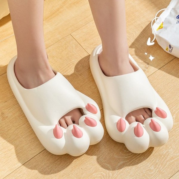 Cat Paw Slippers Sommersko HVIT 40-41 white 40-41