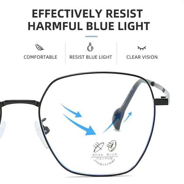Anti-Blue Light Lasit Ylisuuret silmälasit ROSE GOLD ROSE GOLD Rose gold