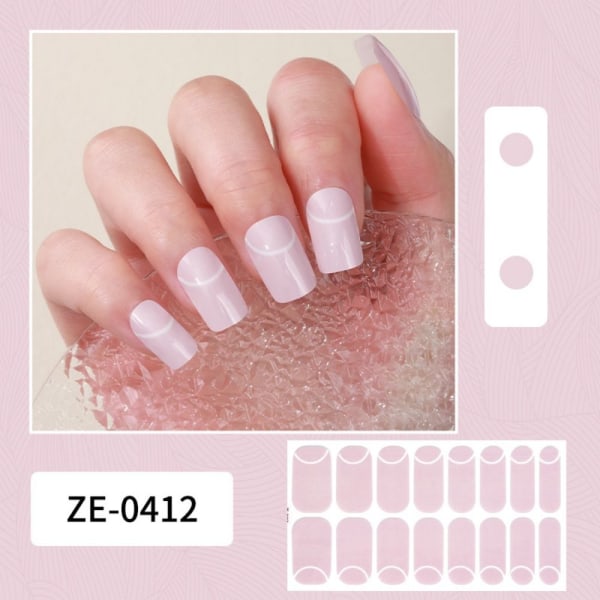 French Nail Patch Full Nail Wraps 0412 0412 0412