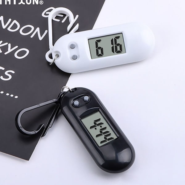 4 kpl elektronisen kellon avaimenperä Elektroninen soikea watch VALKOINEN White