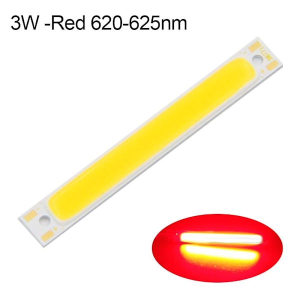 LED COB Strip lysdiode 3W -RØD 620-625NM 3W -RØD 3W -Red 620-625nm