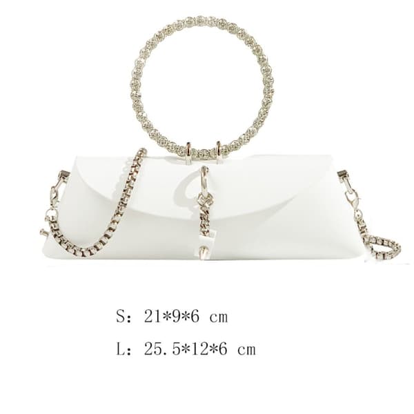 Rhinestones Purses Skulderveske WHITE S white S
