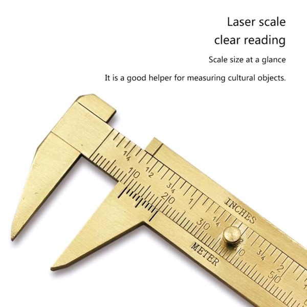 Messing Vernier Caliper Glidemåler ENKEL SKALA ENKEL SKALA Single Scale