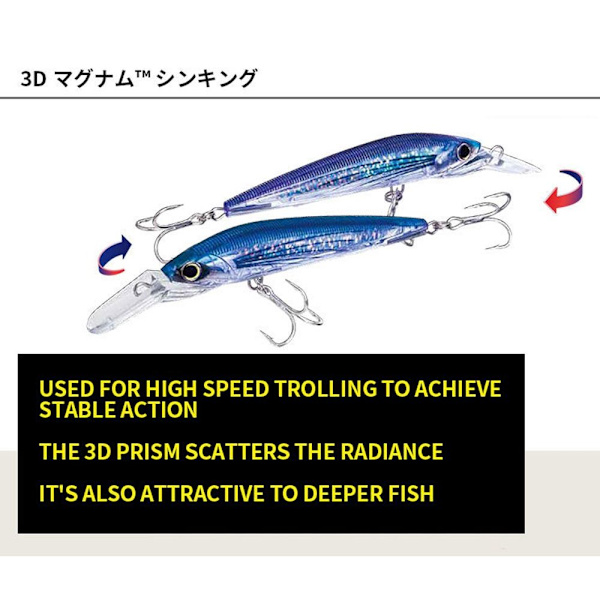 synkende Minnow Baits fiskekroker E E E