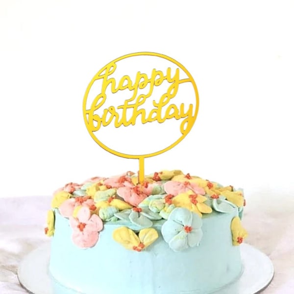 10 st Cake Topper Grattis på födelsedagen 6 6 6