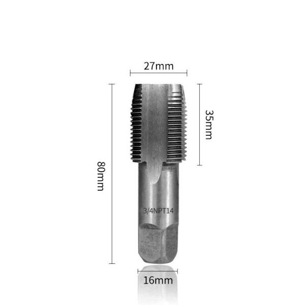 4 kpl NPT- set HSS-kierrekartioruuvi käsi suora