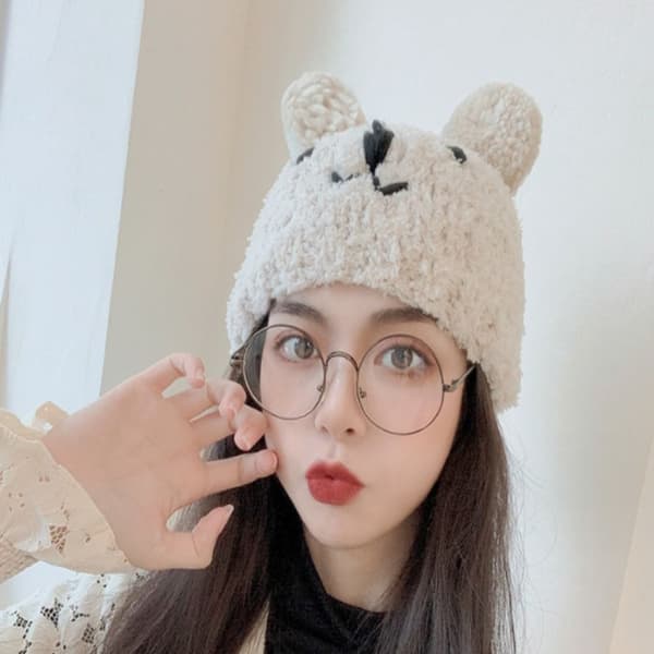 Bjørnehat Uldhat BEIGE Beige