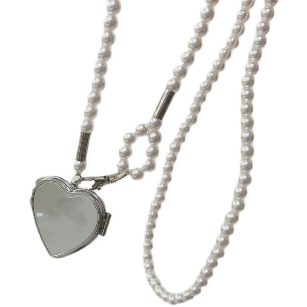 Lang halskæde Heart Pendant Pearl Shoudler Chain
