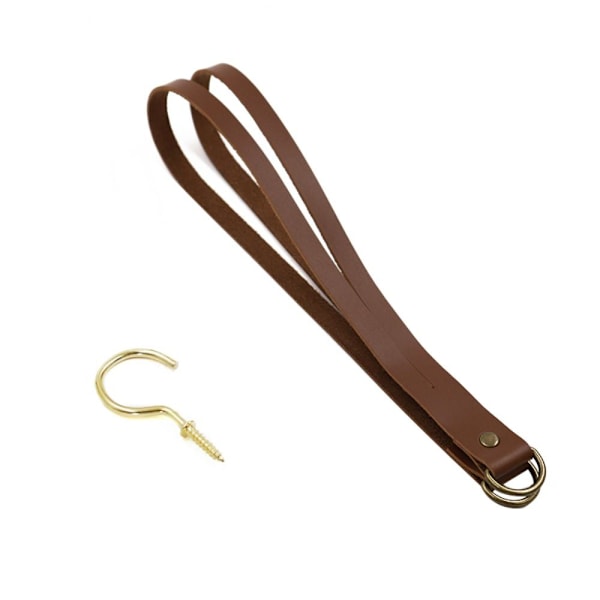 Gardinholder Reb Læder Tiebacks MØRKEBRUN dark brown