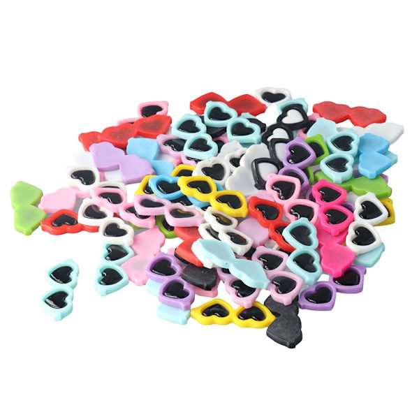 80 kpl Aurinkolasit Helmet Flatback Charm Sarjakuva aurinkolasit napit