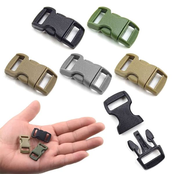 2st Sidosläppningsspänne Böjda Paracord-spännen GRÅ Grey