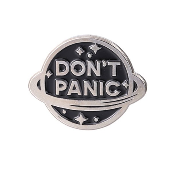 4st Don't Panic Broscher Emalj Pins 01 01 01