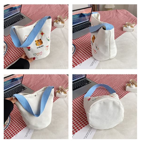 Bucket Bag Cylinder Tasker BLÅ blue