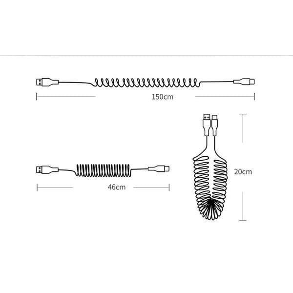 USB-kabelvognsopladerkabel 1MPD/C TIL C PD/C TIL C 1mPD/C to C