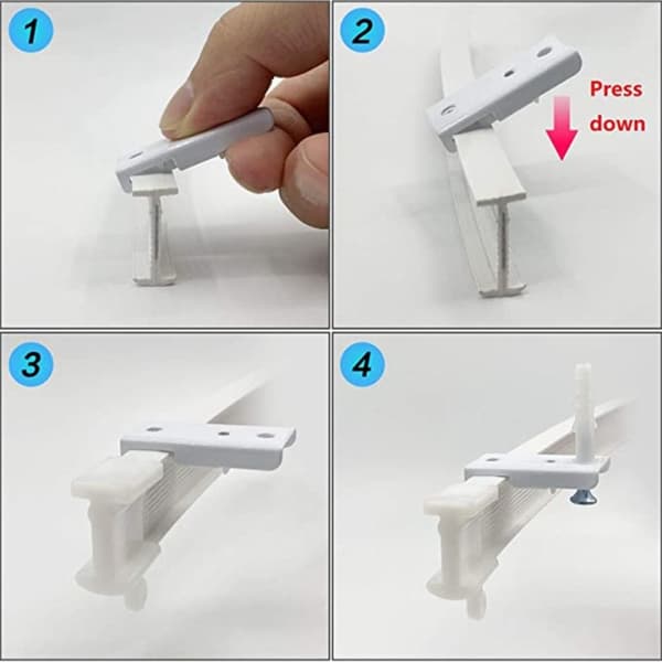2/3m Buet gardinskinne Toppklemming 2 METER 2 meter
