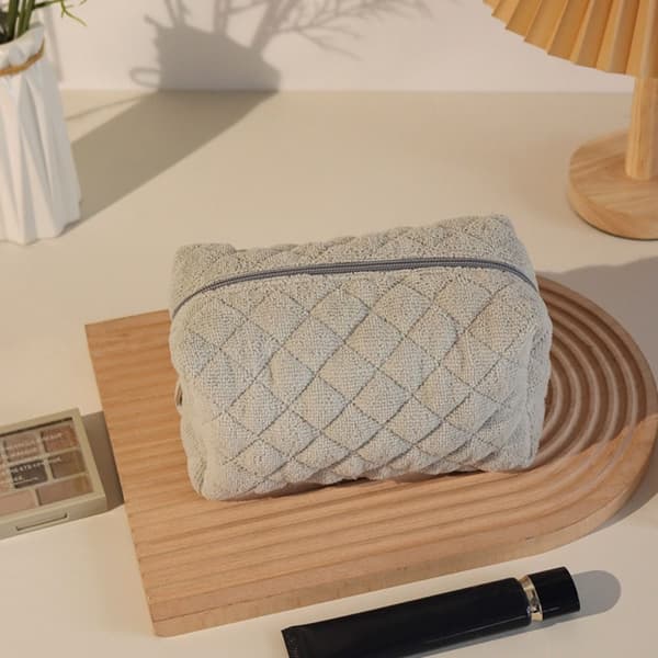 Bomull case Kosmetikväska VIT White