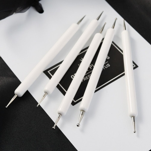Nail Art Pensel Maling Tegning SVART black