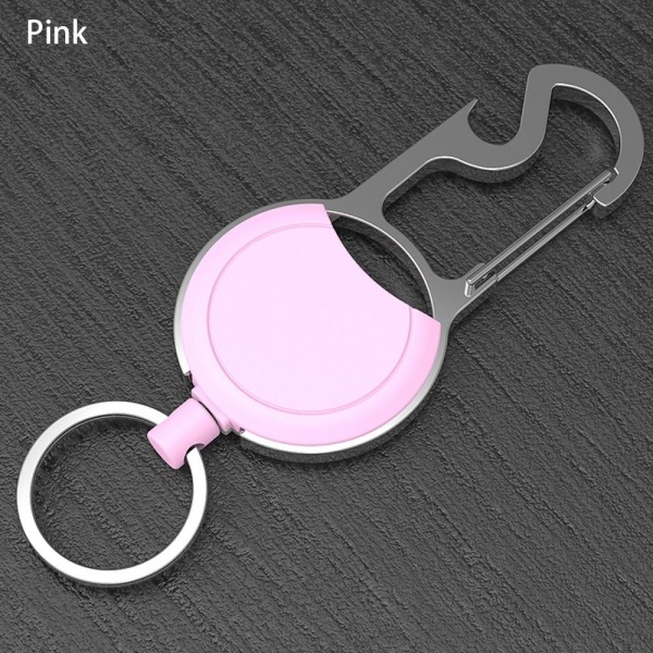 Teleskopisk inbrottskedja nyckelhållare ROSA Pink