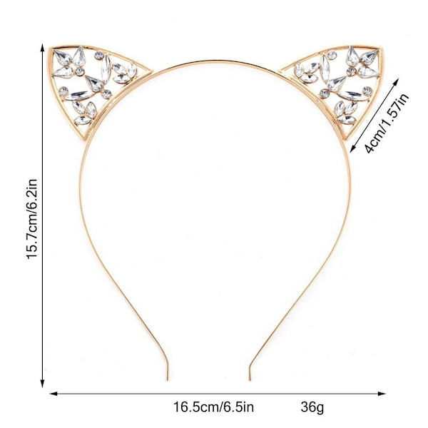 Kissan korvat, tekojalokivi, kissan pääpanta CRYSTAL DESIGN Crystal Design