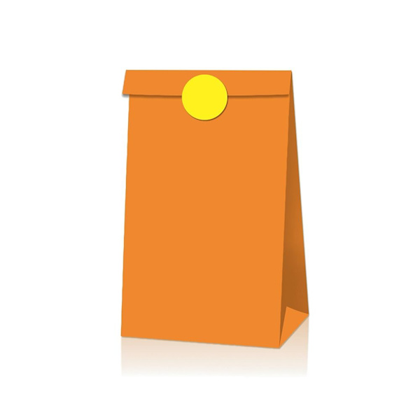 5 stk poser og klistremerke Stand Up ORANSJE Orange
