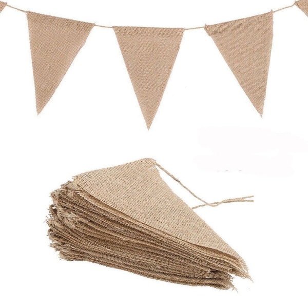 Burlap Bunting Banner Jute Banner 2,8M 2.8m