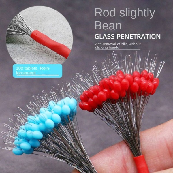 200 st Fishing Bobber Stopper oliv gummiböna RÖD L(2,0-5,0) Red L(2.0-5.0)-L(2.0-5.0)