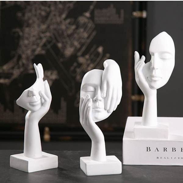 Abstrakt statue desktop ornamenter SORT A A Black A-A