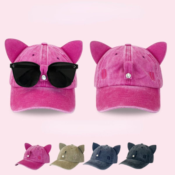 Korvat Pilot Baseball Caps Hip-hop Hattu ROSE RED Rose red