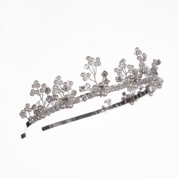 Bridal Tiara Headwear Pearl Crown -pääpanta 2 2 2