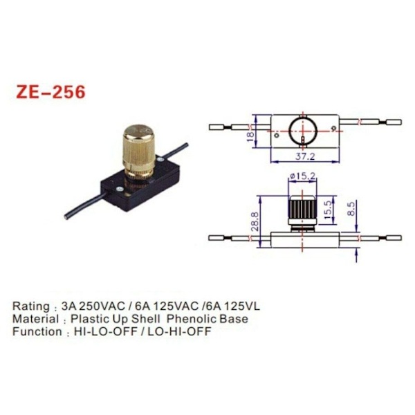 Dimmer Lampa Light Switch Light Dimmer Rotary Switch Separat