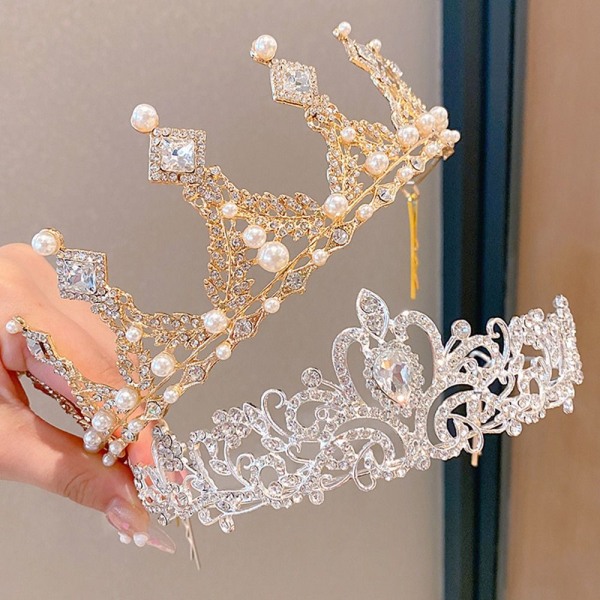 Princess Crown Tiaras Pandebånd STYLE 1 STYLE 1 Style 1