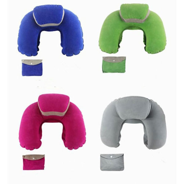 Luft oppblåsbar pute U-form pute ROSE RED rose red