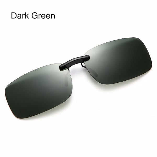 Magneettisesti kiinnitettävät polarisoidut aurinkolasit Flip Up aurinkolasit TUMMAT Dark Green