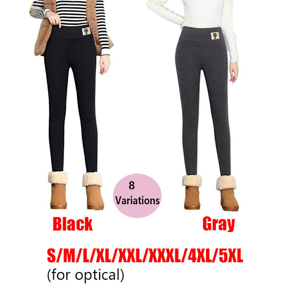 Dam Leggings Vinter Thicken Leggings BLACK-M Black-M