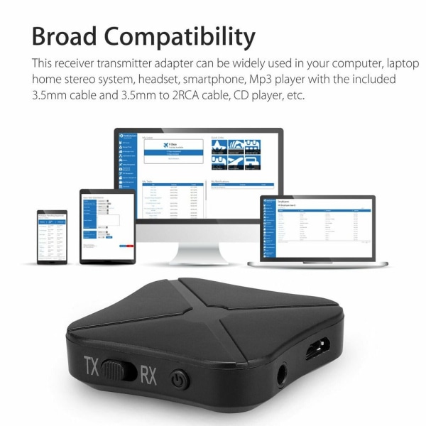 Trådløs Bluetooth Audio Receiver Stereo Audio Receiver USB KN319