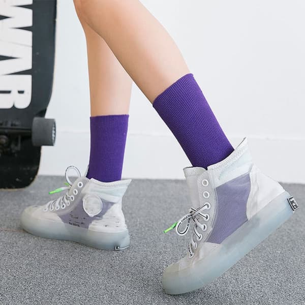 Medium Tube Socks Harajuku Pile Socks LYS GRÅ light grey