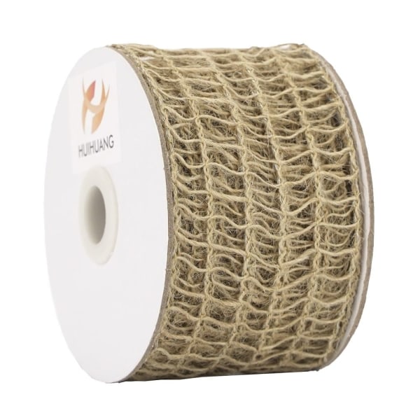 1 Rolls Mesh Burlap Wired Ribbon Burlap Nätband